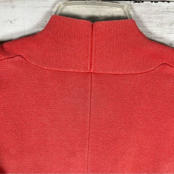 Eileen Fisher Cardigan Coral Silk Organic Cotton Interlock Knit Open Front S - Picture 8 of 9
